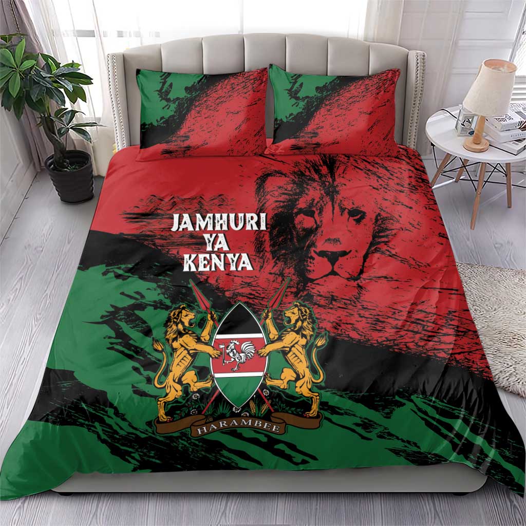 Jamhuri Ya Kenya Bedding Set African Lion - Coat Of Arms LT15