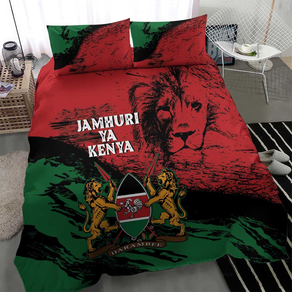 Jamhuri Ya Kenya Bedding Set African Lion - Coat Of Arms LT15