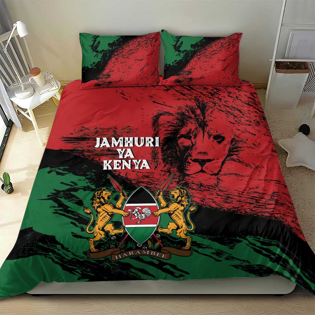 Jamhuri Ya Kenya Bedding Set African Lion - Coat Of Arms LT15