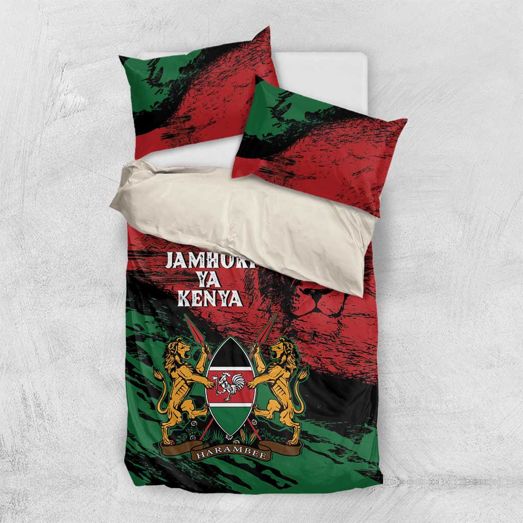 Jamhuri Ya Kenya Bedding Set African Lion - Coat Of Arms LT15
