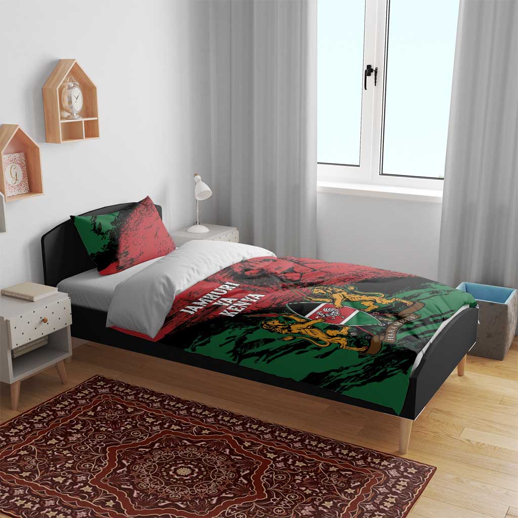 Jamhuri Ya Kenya Bedding Set African Lion - Coat Of Arms LT15