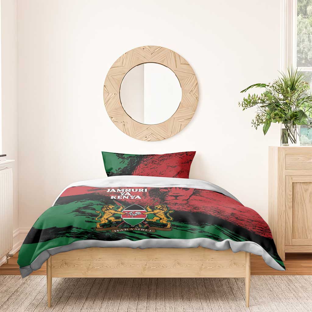 Jamhuri Ya Kenya Bedding Set African Lion - Coat Of Arms LT15