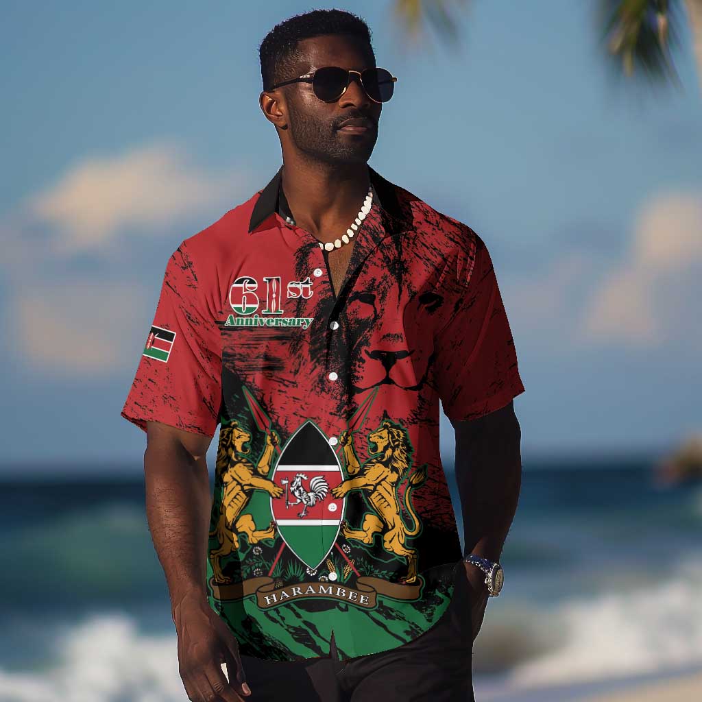 Jamhuri Ya Kenya Hawaiian Shirt African Lion - Coat Of Arms LT15