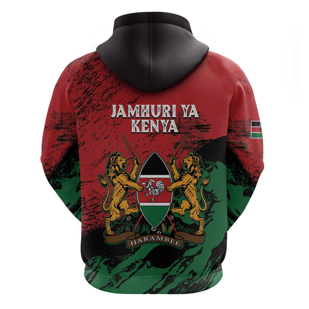 Kenya Independence Day Hoodie 61st Anniversary - Coat Of Arms LT15