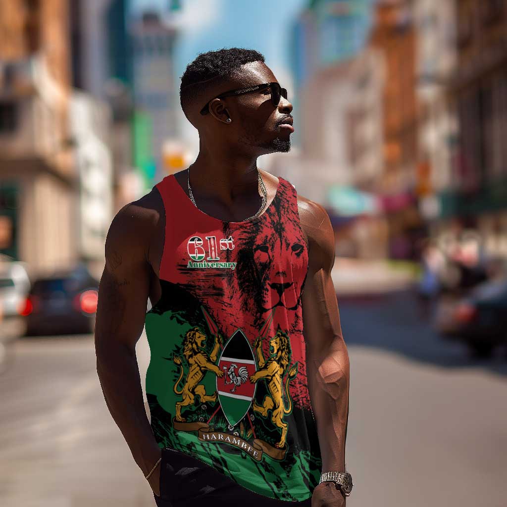 Jamhuri Ya Kenya Men Tank Top African Lion - Coat Of Arms LT15
