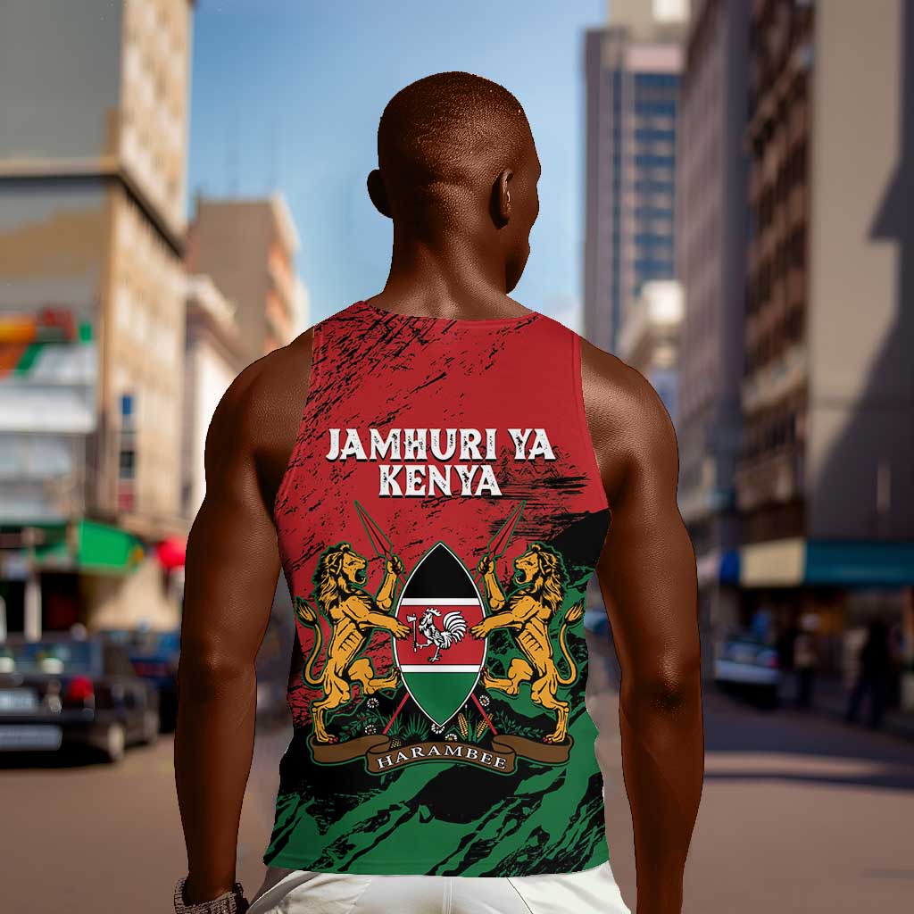 Jamhuri Ya Kenya Men Tank Top African Lion - Coat Of Arms LT15