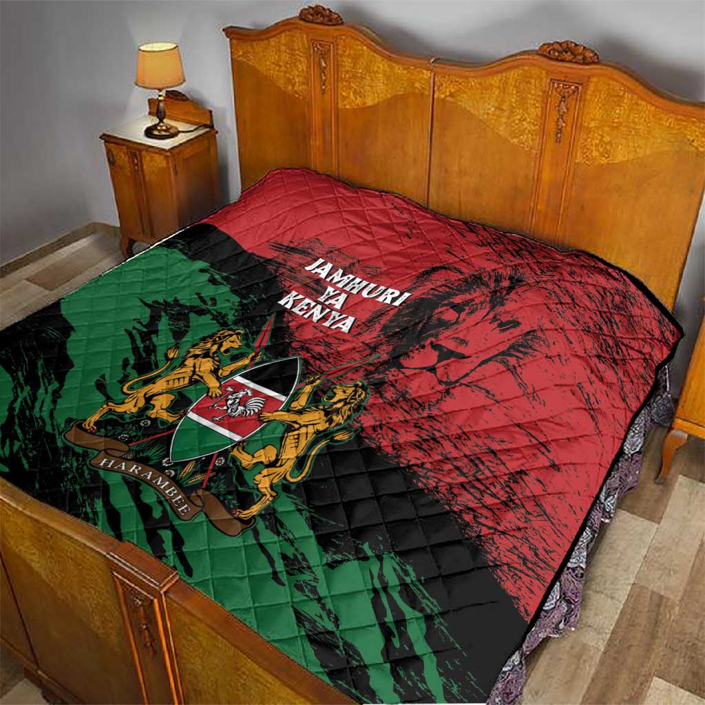 Jamhuri Ya Kenya Quilt African Lion - Coat Of Arms LT15