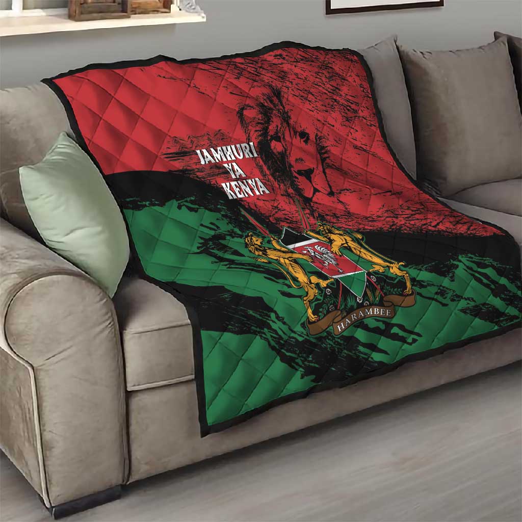 Jamhuri Ya Kenya Quilt African Lion - Coat Of Arms LT15