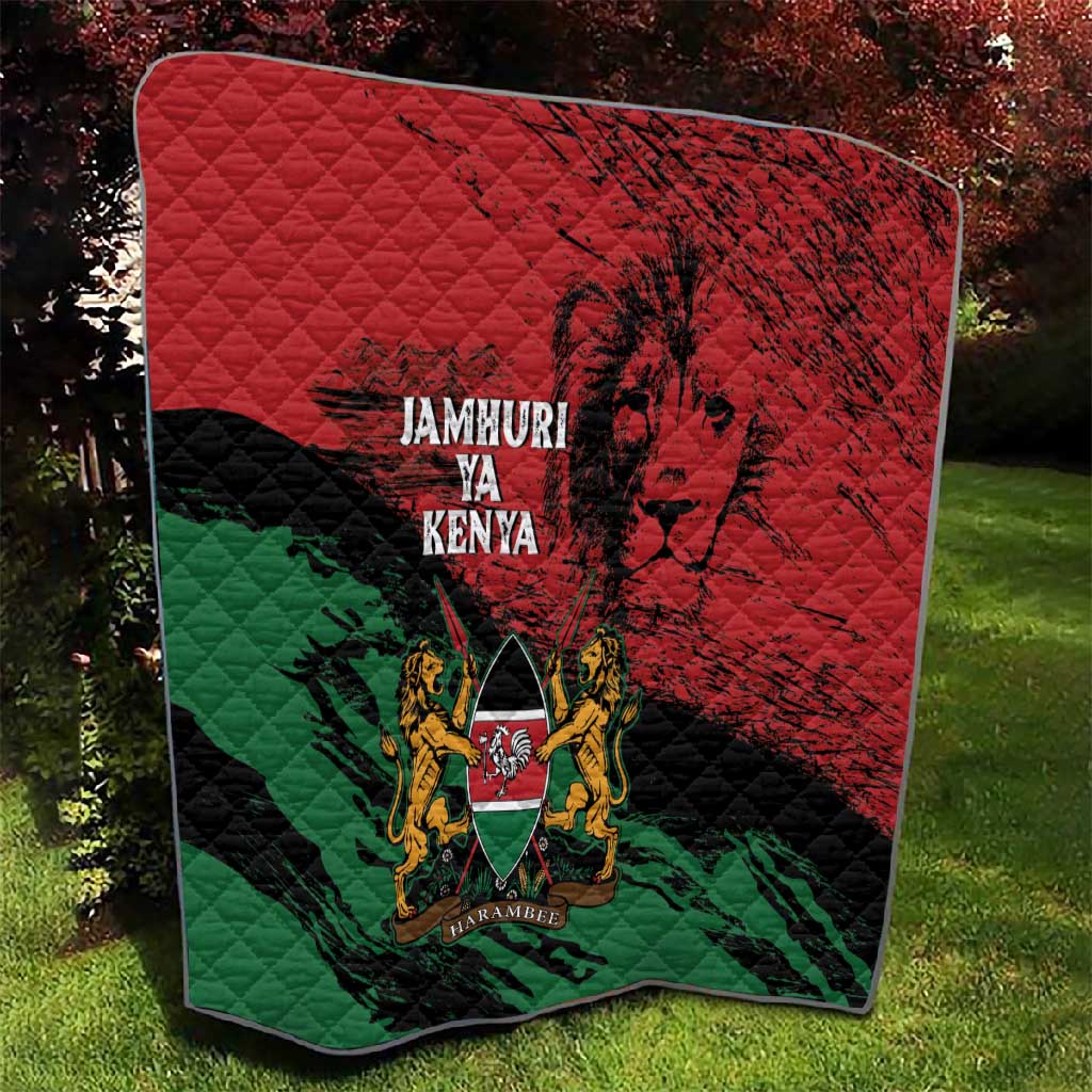 Jamhuri Ya Kenya Quilt African Lion - Coat Of Arms LT15