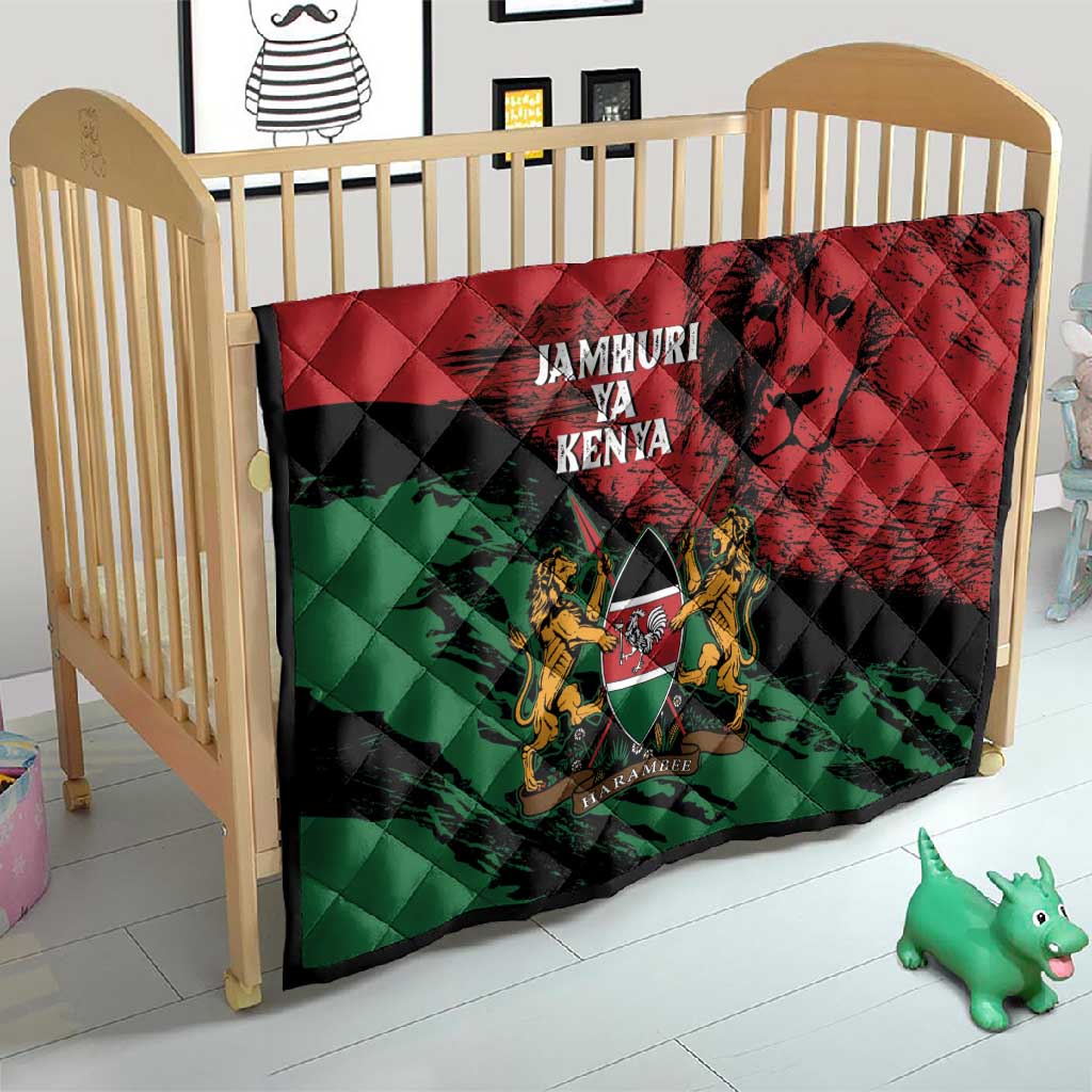 Jamhuri Ya Kenya Quilt African Lion - Coat Of Arms LT15