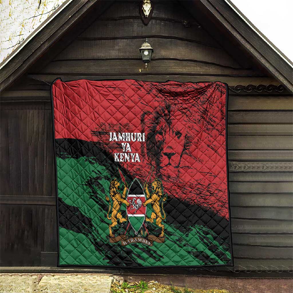 Jamhuri Ya Kenya Quilt African Lion - Coat Of Arms LT15