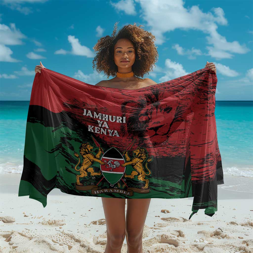 Jamhuri Ya Kenya Sarong African Lion - Coat Of Arms LT15