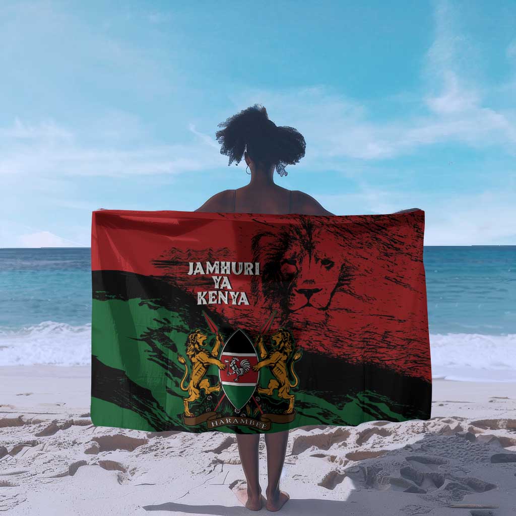 Jamhuri Ya Kenya Sarong African Lion - Coat Of Arms LT15