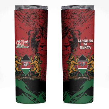 Jamhuri Ya Kenya Skinny Tumbler African Lion - Coat Of Arms LT15