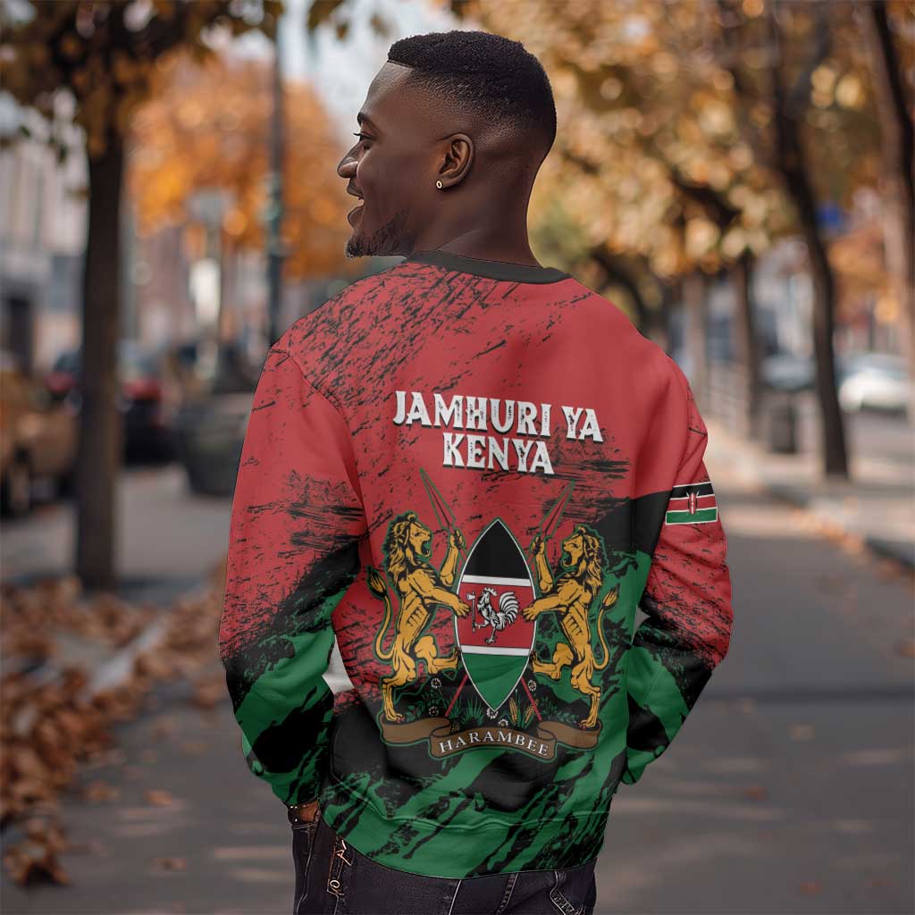 Jamhuri Ya Kenya Sweatshirt African Lion - Coat Of Arms LT15