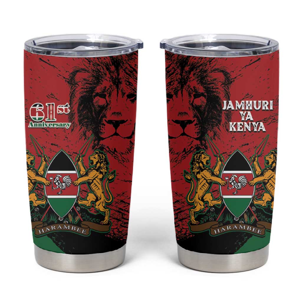 Jamhuri Ya Kenya Tumbler Cup African Lion - Coat Of Arms LT15