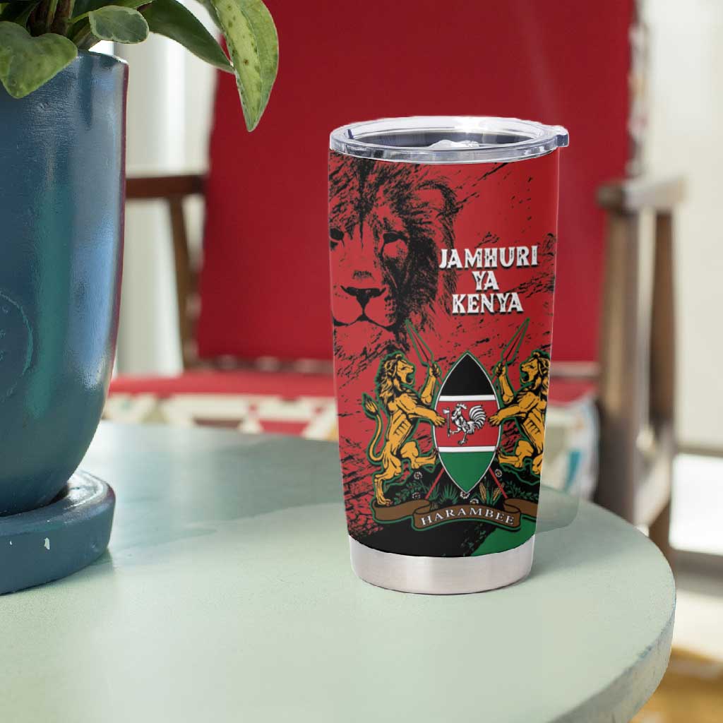 Jamhuri Ya Kenya Tumbler Cup African Lion - Coat Of Arms LT15