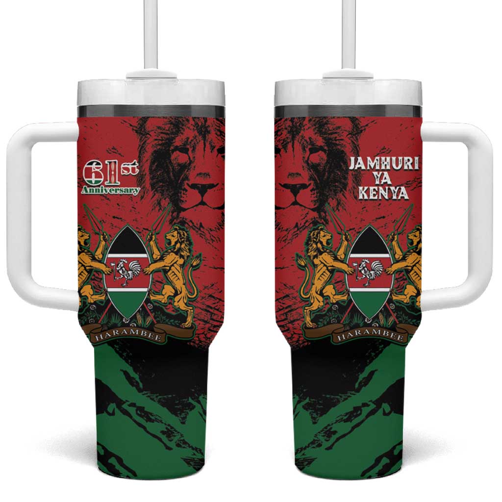 Jamhuri Ya Kenya Tumbler With Handle African Lion - Coat Of Arms LT15