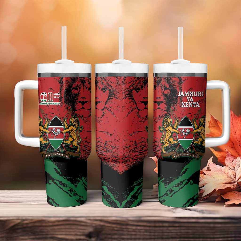Jamhuri Ya Kenya Tumbler With Handle African Lion - Coat Of Arms LT15