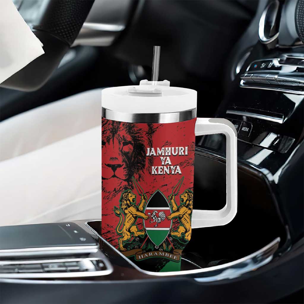 Jamhuri Ya Kenya Tumbler With Handle African Lion - Coat Of Arms LT15