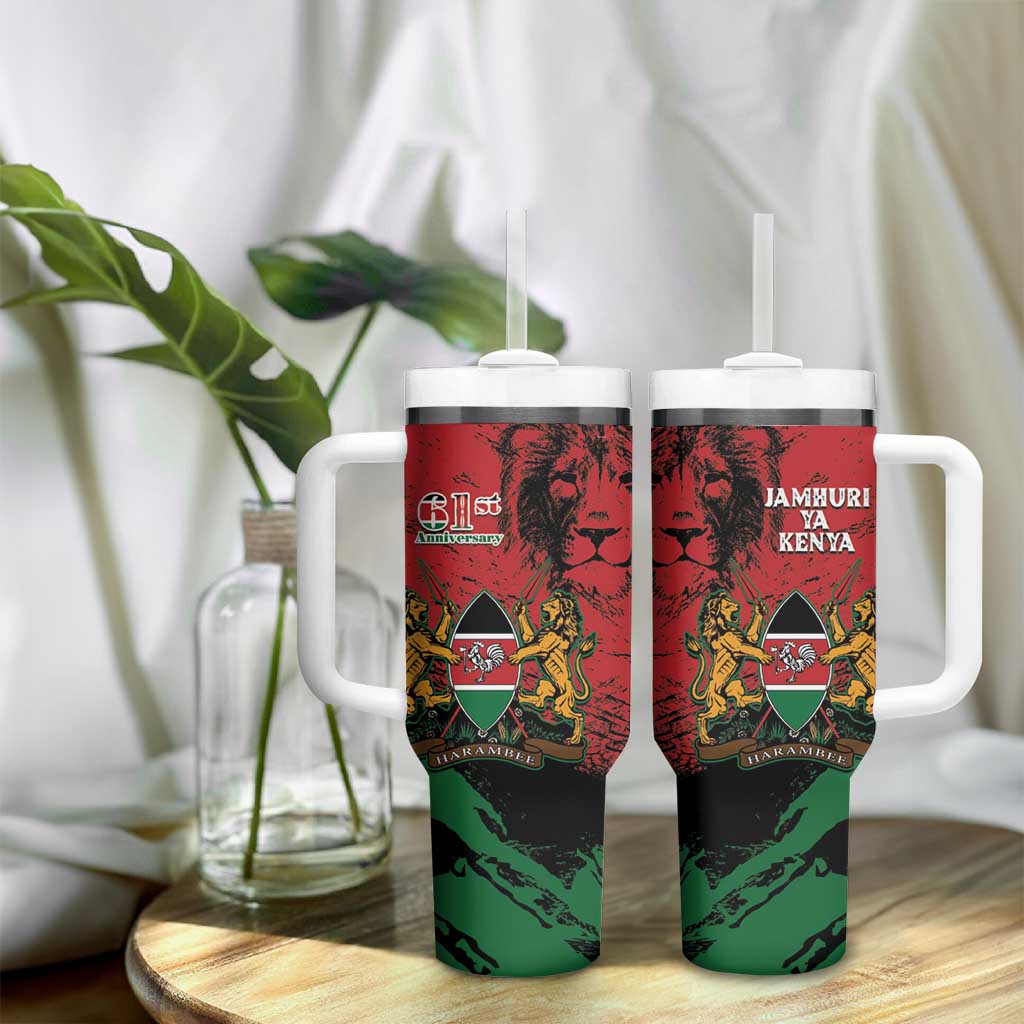 Jamhuri Ya Kenya Tumbler With Handle African Lion - Coat Of Arms LT15