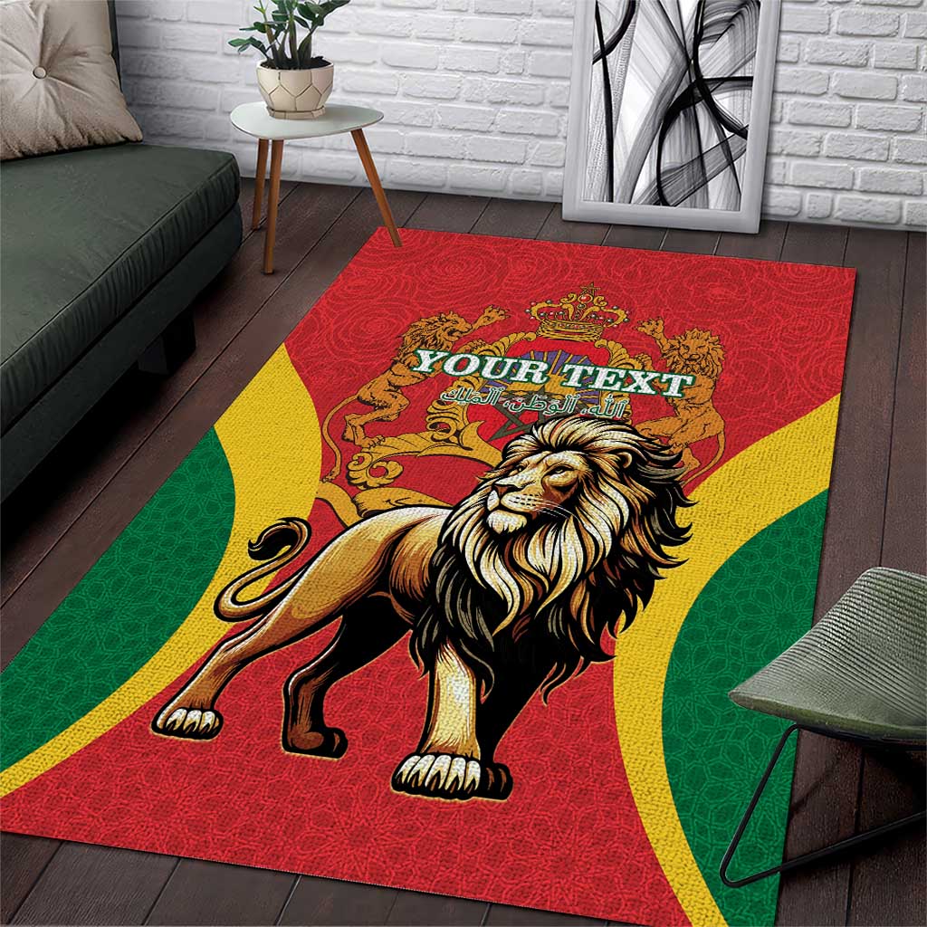 Personalised Morocco Area Rug Barbary Lion - Proclamation Day LT15