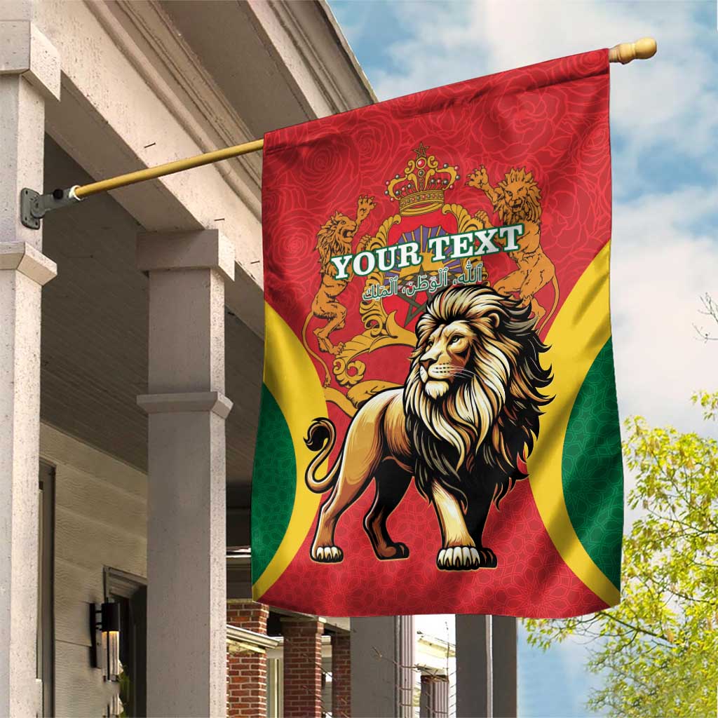 Personalised Morocco Garden Flag Barbary Lion - Proclamation Day LT15