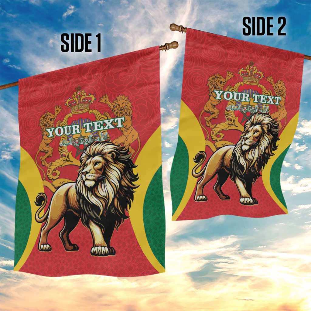 Personalised Morocco Garden Flag Barbary Lion - Proclamation Day LT15