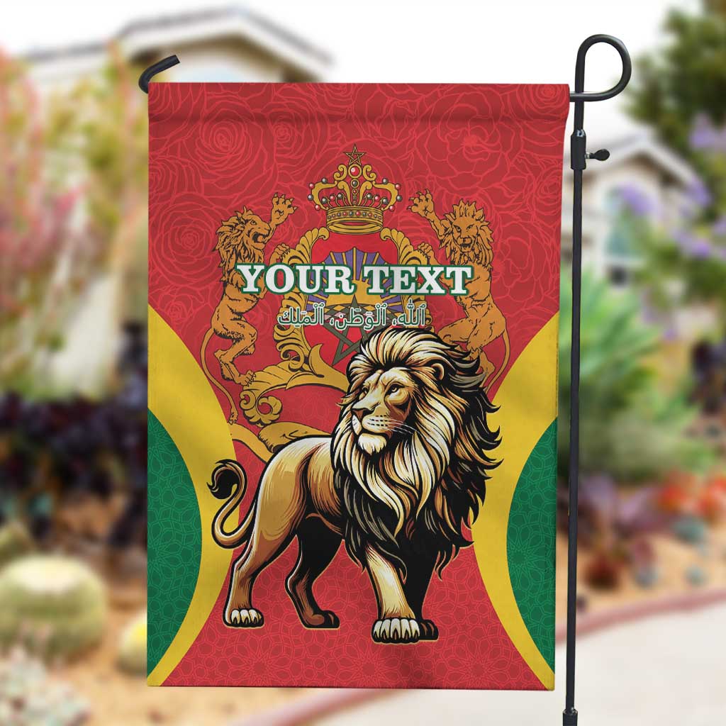 Personalised Morocco Garden Flag Barbary Lion - Proclamation Day LT15
