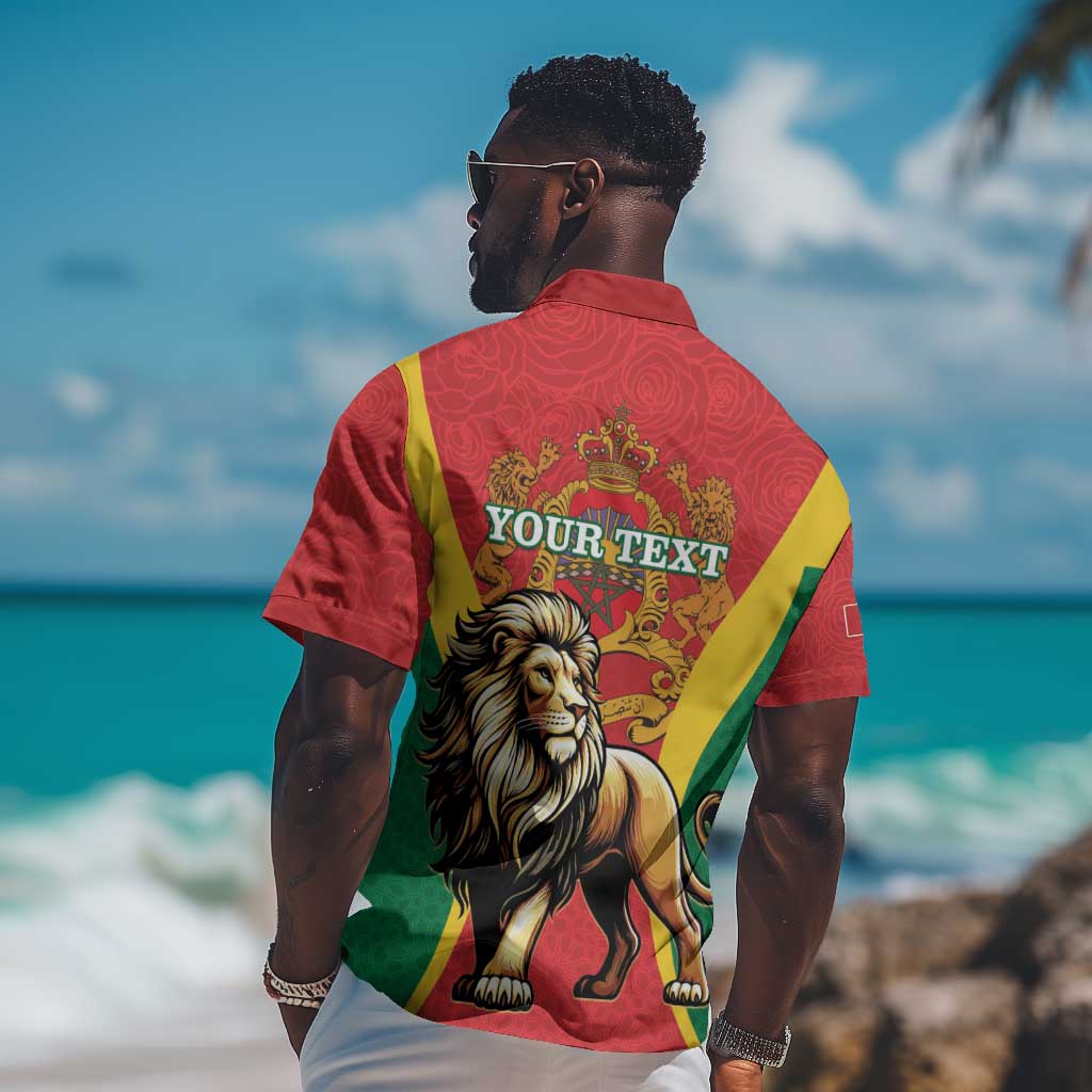 Personalised Morocco Hawaiian Shirt Barbary Lion - Proclamation Day LT15