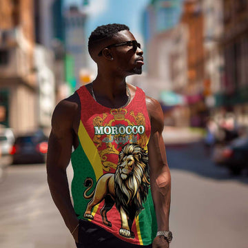 Personalised Morocco Men Tank Top Barbary Lion - Proclamation Day LT15