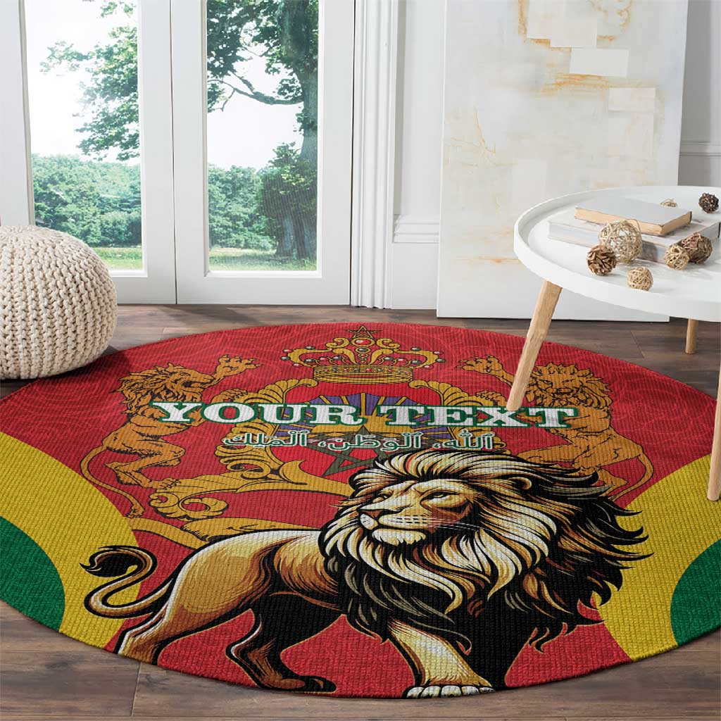 Personalised Morocco Round Carpet Barbary Lion - Proclamation Day LT15