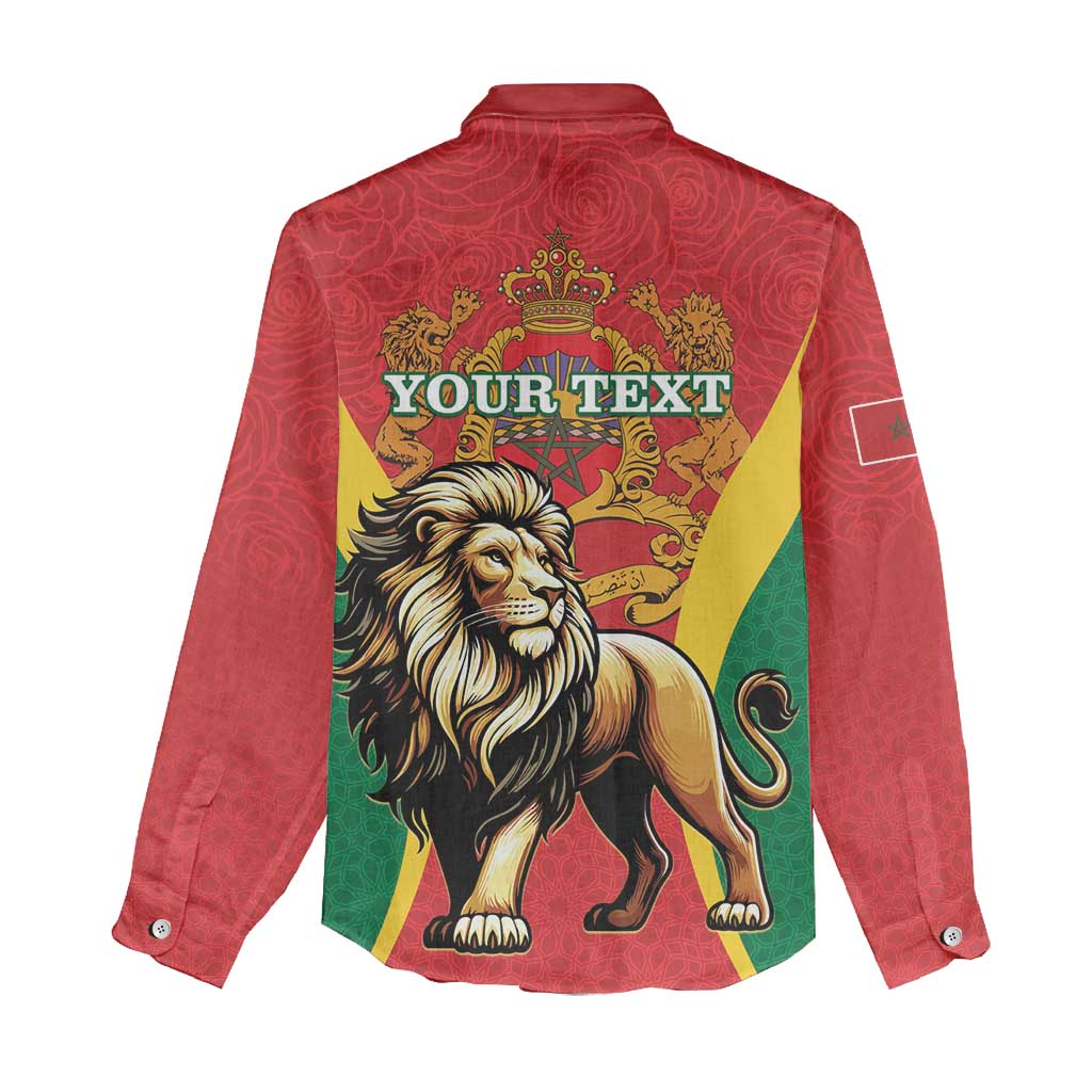 Personalised Morocco Women Casual Shirt Barbary Lion - Proclamation Day LT15