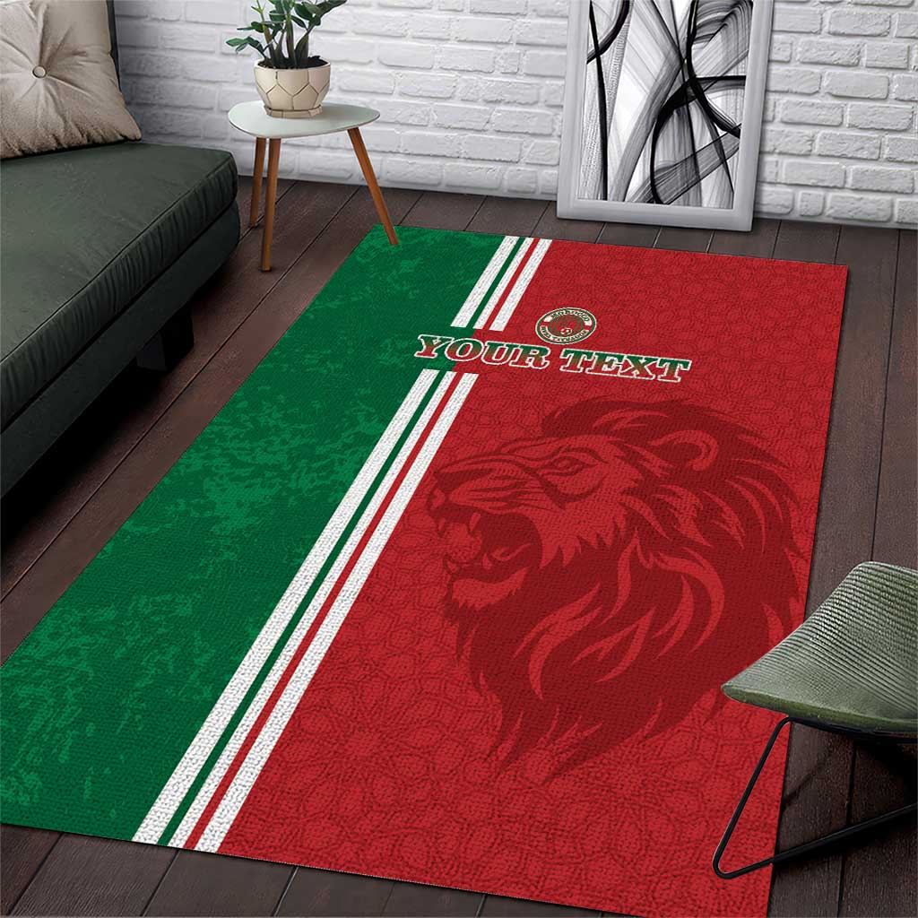 Custom Afro Morocco Football Area Rug With Islamic Pattern LT15
