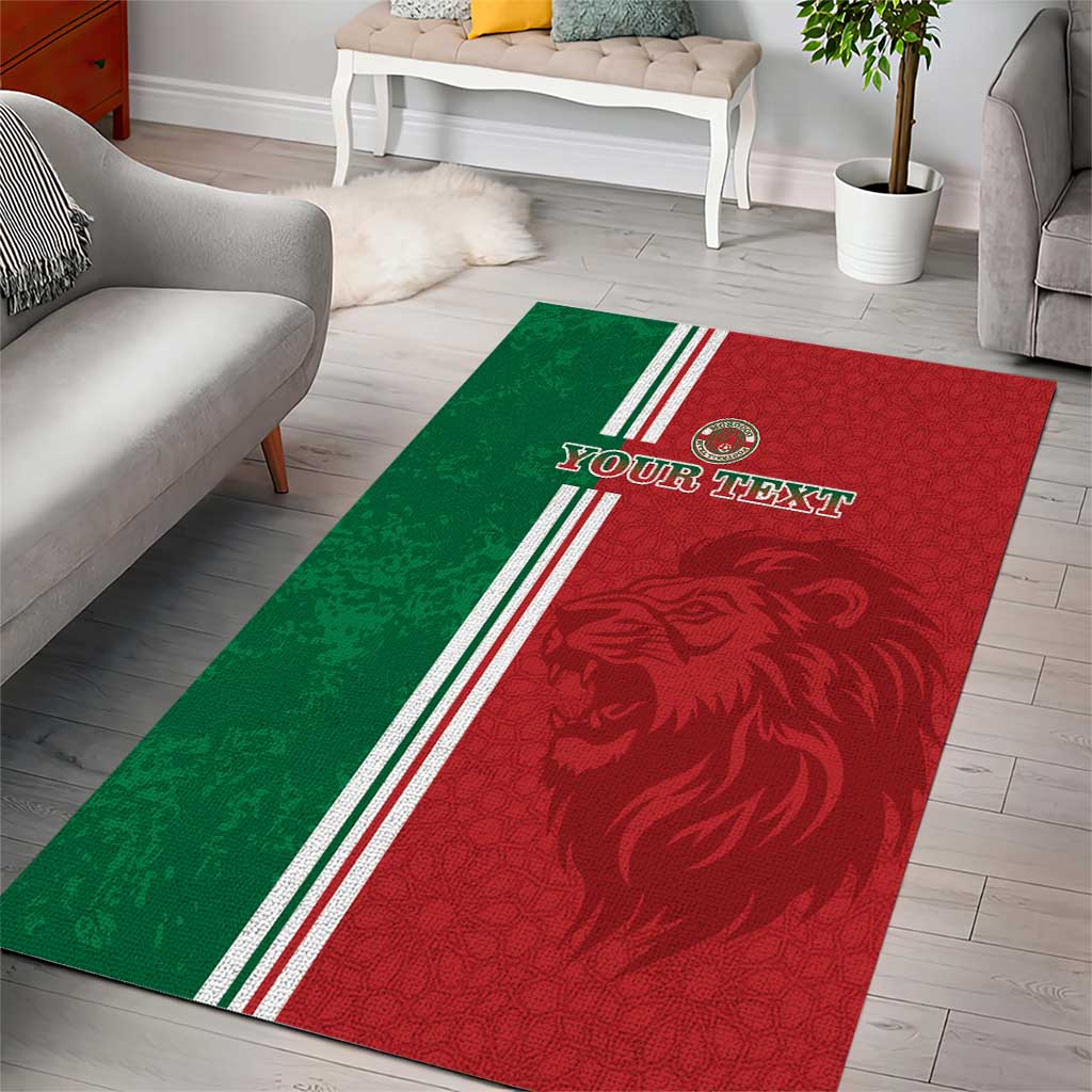 Custom Afro Morocco Football Area Rug With Islamic Pattern LT15
