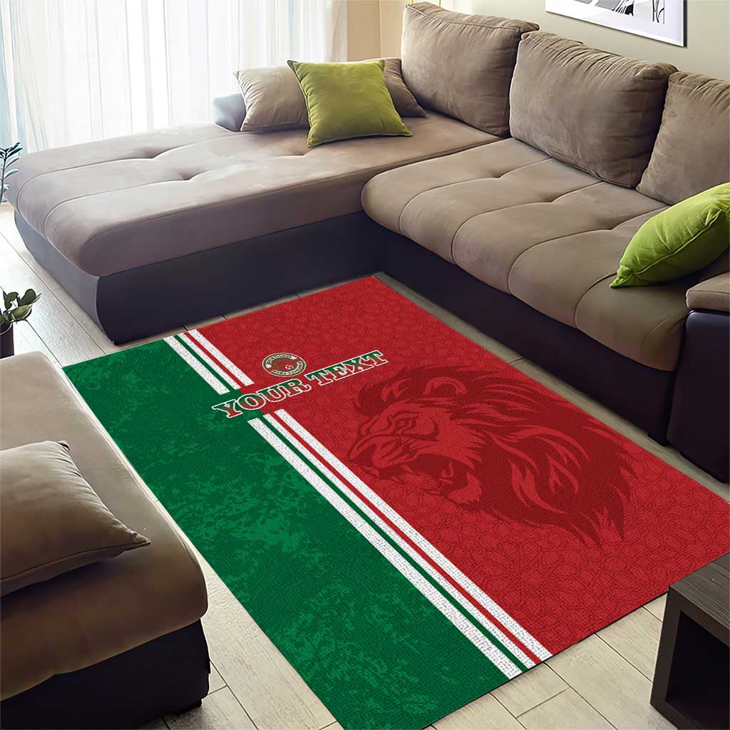 Custom Afro Morocco Football Area Rug With Islamic Pattern LT15