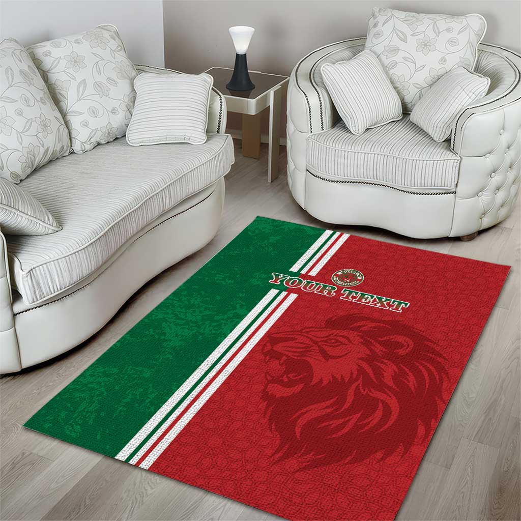 Custom Afro Morocco Football Area Rug With Islamic Pattern LT15