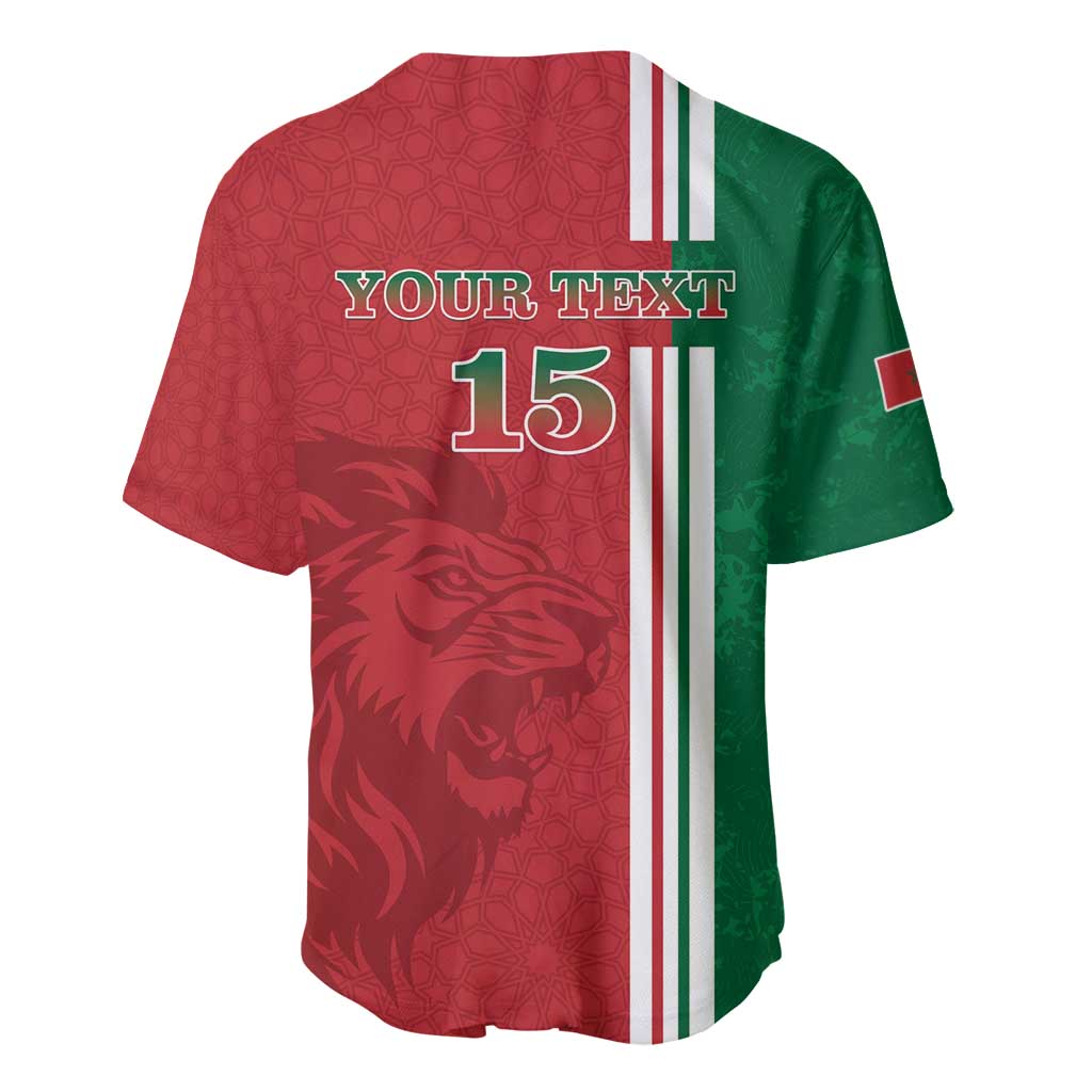 Custom Afro Morocco Football Baseball Jersey With Islamic Pattern LT15