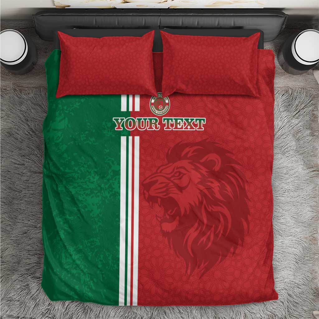 Custom Afro Morocco Football Bedding Set With Islamic Pattern LT15