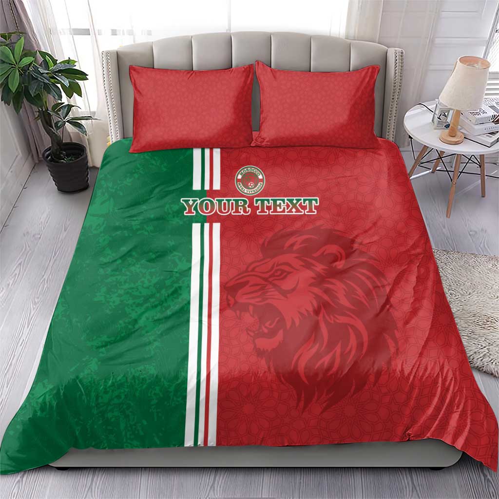 Custom Afro Morocco Football Bedding Set With Islamic Pattern LT15