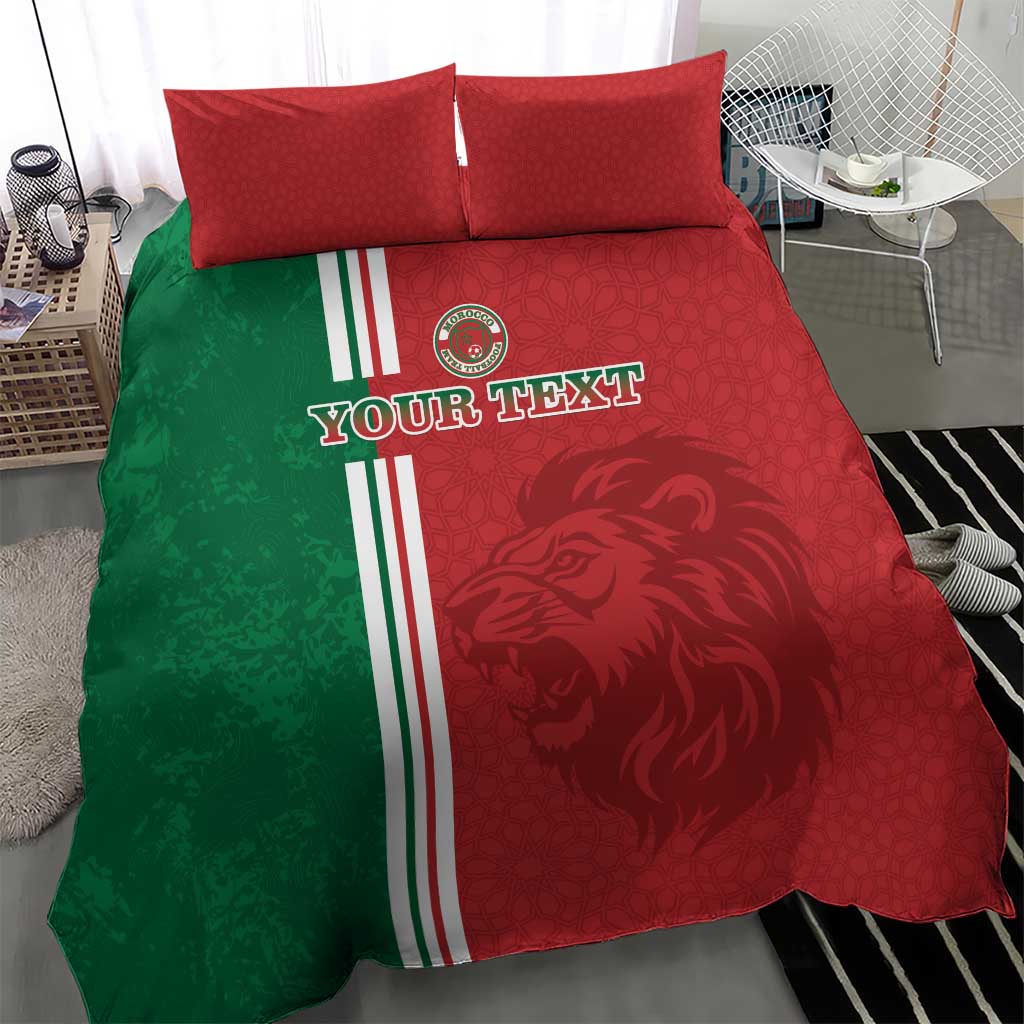 Custom Afro Morocco Football Bedding Set With Islamic Pattern LT15