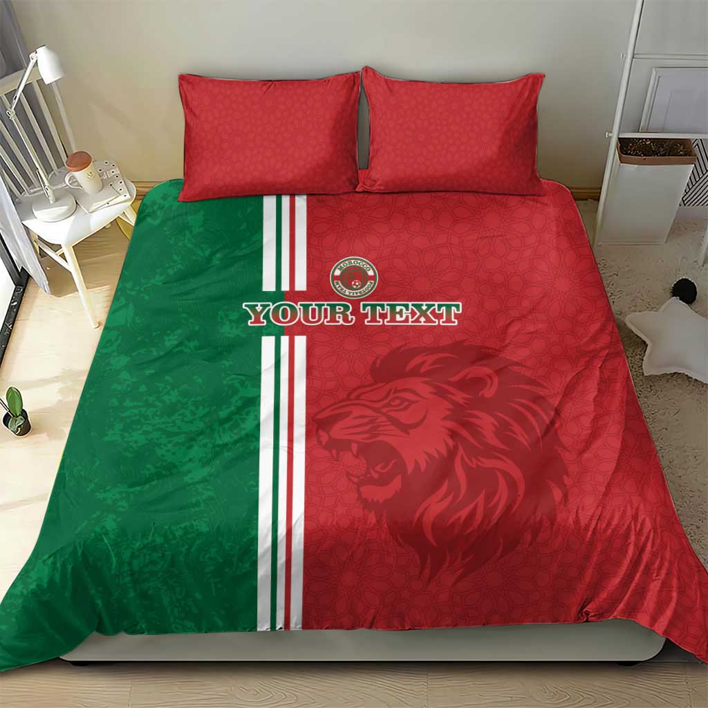 Custom Afro Morocco Football Bedding Set With Islamic Pattern LT15