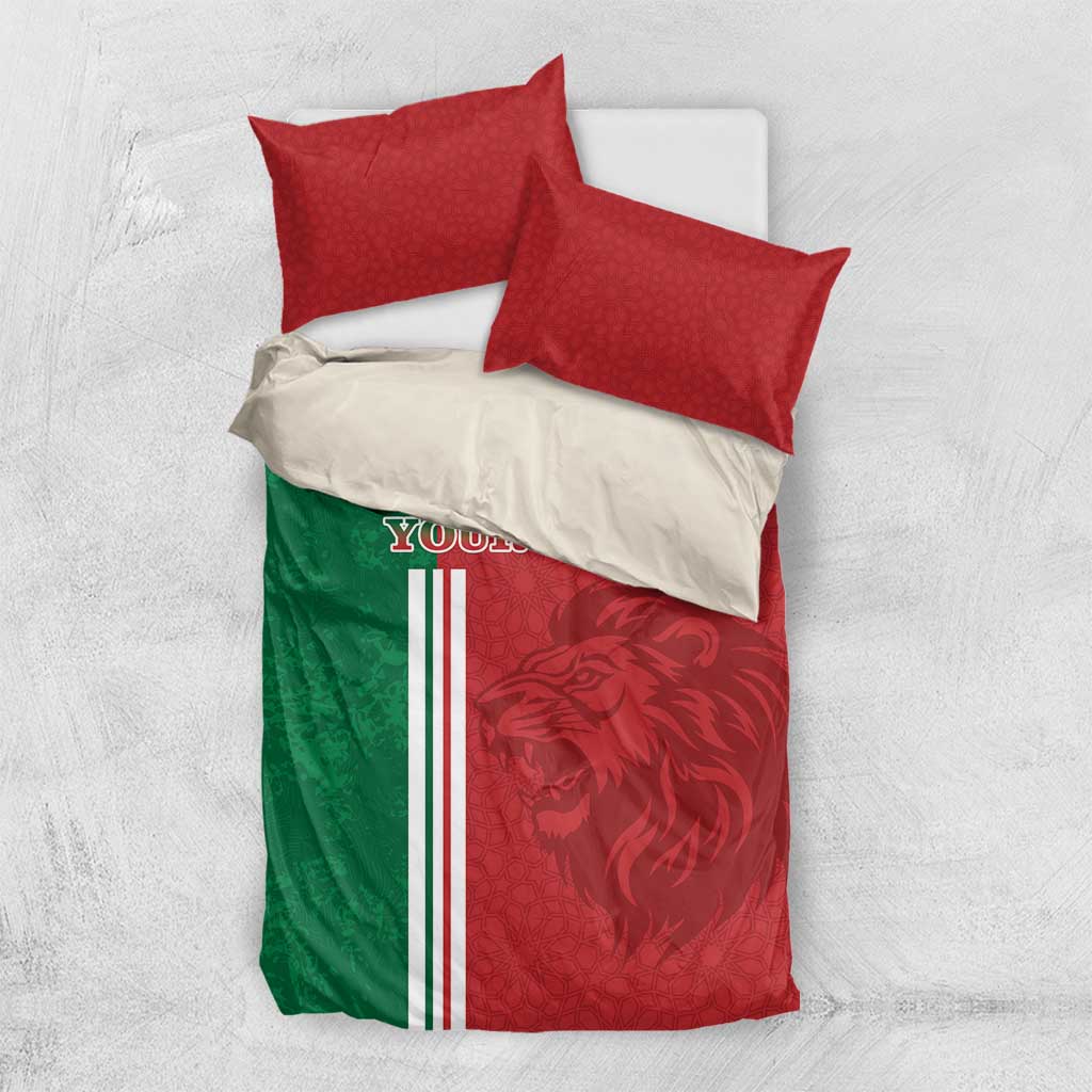 Custom Afro Morocco Football Bedding Set With Islamic Pattern LT15