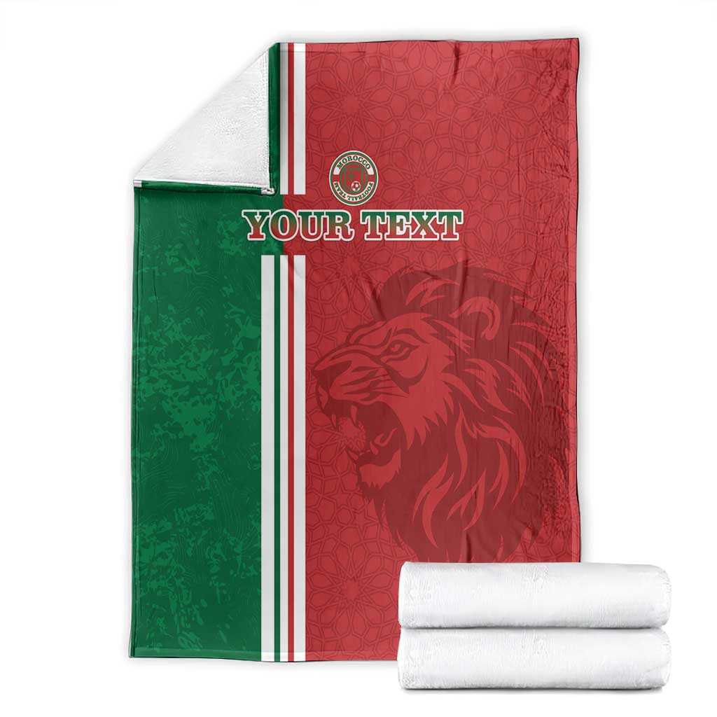 Custom Afro Morocco Football Blanket With Islamic Pattern LT15