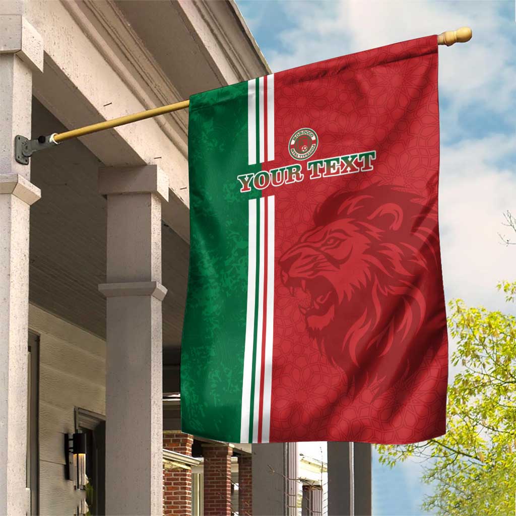 Custom Afro Morocco Football Garden Flag With Islamic Pattern LT15