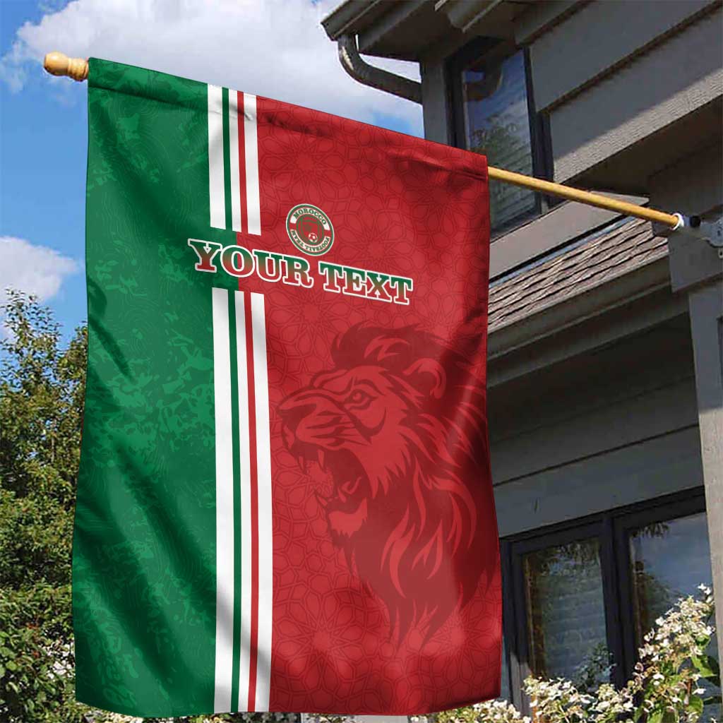 Custom Afro Morocco Football Garden Flag With Islamic Pattern LT15