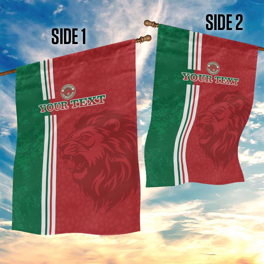 Custom Afro Morocco Football Garden Flag With Islamic Pattern LT15