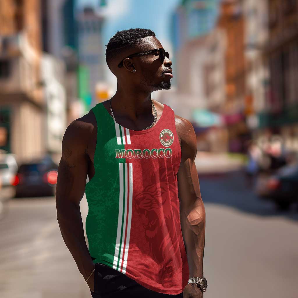 Custom Afro Morocco Football Men Tank Top With Islamic Pattern LT15