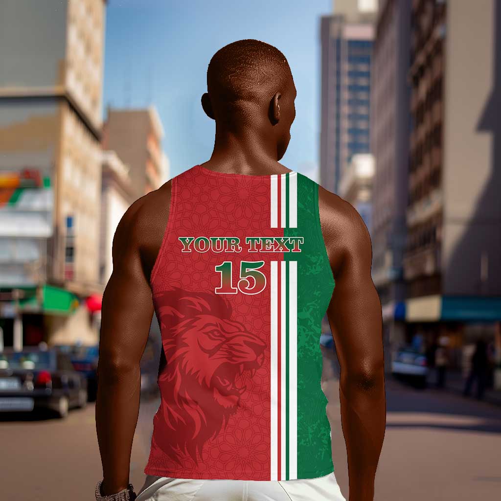 Custom Afro Morocco Football Men Tank Top With Islamic Pattern LT15