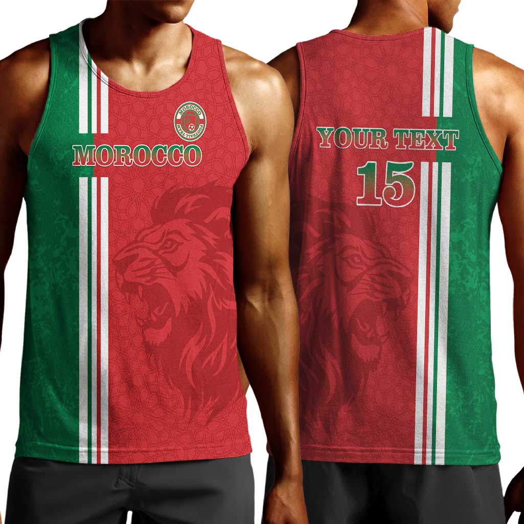 Custom Afro Morocco Football Men Tank Top With Islamic Pattern LT15